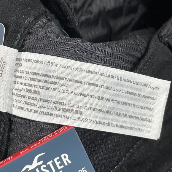 NEW Hollister Jeans Womens 25 black denim skinny distressed preppy casual - Picture 8 of 12